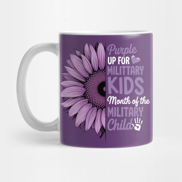 Sunflower-Purple-Up-For-Military-Kids-Military-Child-Month-Floral-Support by ArtistTee ⭐⭐⭐⭐⭐